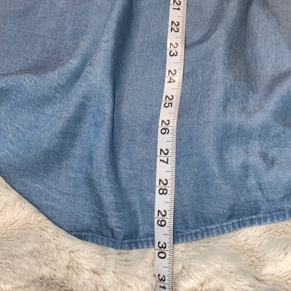 Rebecca Minkoff Rita embroidered chambray dress great preowned condition XS - Picture 9 of 12